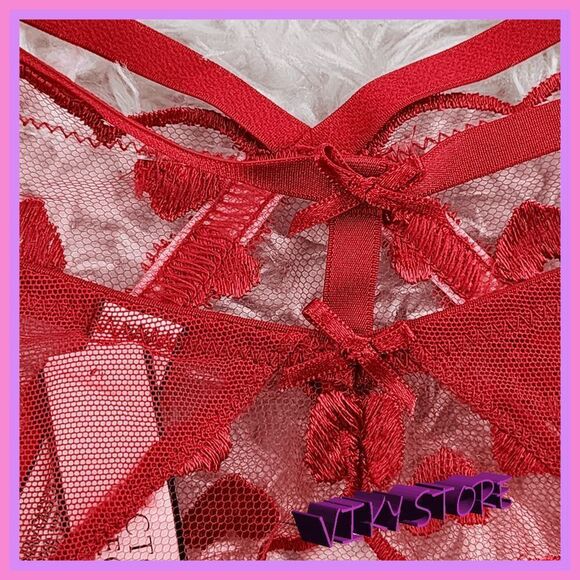 NWT {Victoria's Secret} Dream Angels Red Brazilian Tanga: Sultry Elegance in Med - Picture 6 of 7